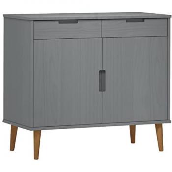Aparador MOLDE madera maciza de pino gris 90x40x80 cm