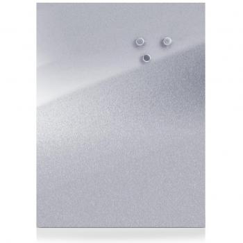 Zeller 11119 Tablero Magnético, Acero Inoxidable, Gris, 80x60x3 cm