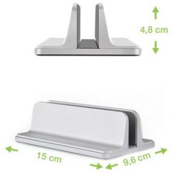 Soporte Vertical de Aluminio para Notebook Regulado hasta 17