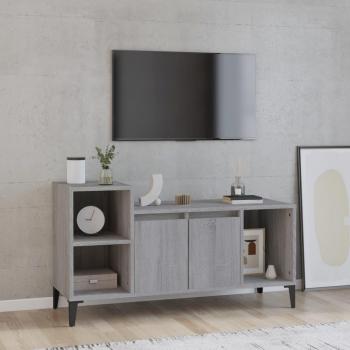 Mueble para TV de madera contrachapada gris Sonoma 100x35x55 cm, Mueble de salón, Mesa de TV
