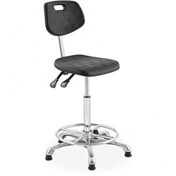 Silla Industrial Regulable en Altura 120 kg Negra (515 - 780 mm)