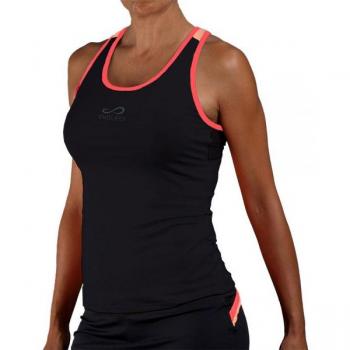 Camiseta Endless Flow 40003 Mujer Ligera y Fresca TEXTIL Negro Salmon