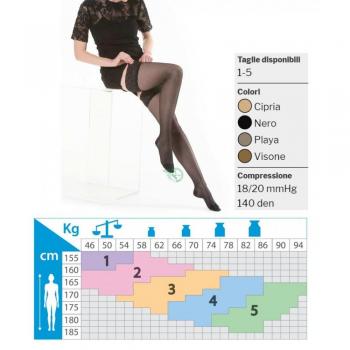 Medias autoreafirmantes Kamila Up 140 Visón