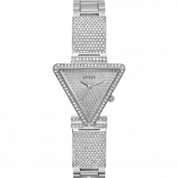 Guess Triangle Fame Stainless Steel Watch, Gray female, Size: ONE SIZE