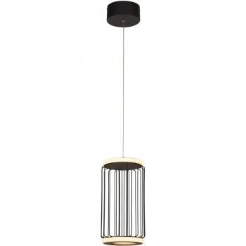 Lámpara colgante LED Cage 1 luces, metal negro