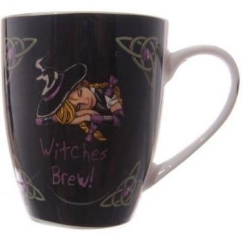 Witches Brew - brebaje de Brujas - taza de porcelana - diseado por el artista Lisa Parker - en caja de presentacin