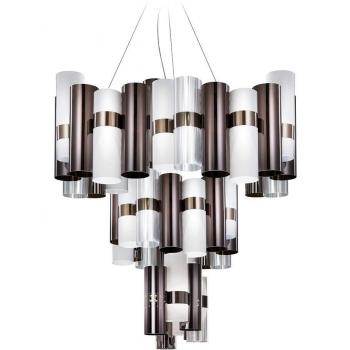 Lámpara colgante LED Slamp La Lollo XL Ø80cm estaño-blanco
