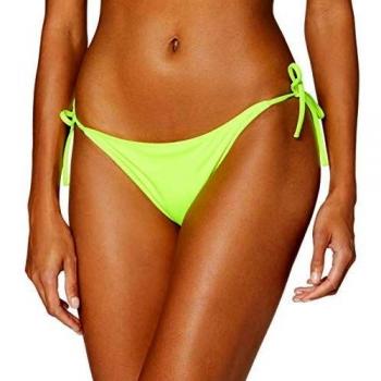 Calvin Klein Cheeky String Side Tie-n Braguita de Bikini, Amarillo
