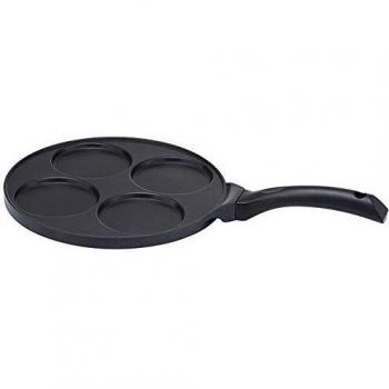 Sartén para 4 blinis de 27 cm, apta para inducción y todos los fuegos, color negro