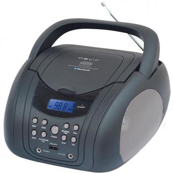 Nevir NVR-483UB Radio CD Portátil MP3 USB Bluetooth Display Digital 3 W Negro/Gris Plata