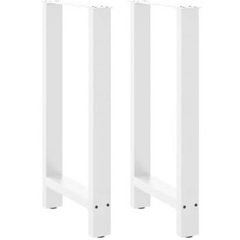 Patas de mesa de centro blancas 2 uds 50x(90-91) cm acero