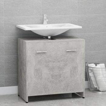 Armario de baño vidaXL de madera contrachapada gris hormigón 60x33x61 cm
