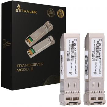 Extralink SFP+ 10G 850nm MM 300m 2-pack (Dedicated to HP/Aruba) - Módulo SFP+, velocidad de 10Gbps, con conector LC/UPC, longitud de