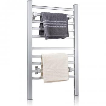 Toallero Eléctrico Dirt Devil - Tendedero Calentado de Baño - Independiente o de Pared - 10 Varillas - IP22 Antigoteo - Aluminio