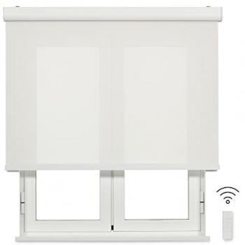Estor Enrollable Motorizado Screen con Cajón 75x190 cm Blanco - Fabricado en España - Garantía 5 Años