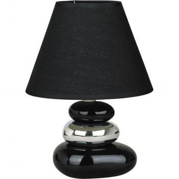 Lámpara de Mesa Cerámica Negra y Tela Salem E14 1x40W Rabalux