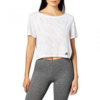 adidas SS Burnout tee Camiseta, Mujer, Blanco, L