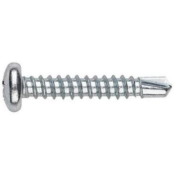 Tornillo broca PH. cabeza alomada 4.8x38 mm con ventana, autotaladrante, cincado, pack de 55 unidades