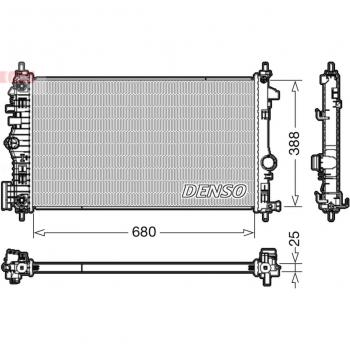 Radiador Denso DRM20108 para refrigeración de motor