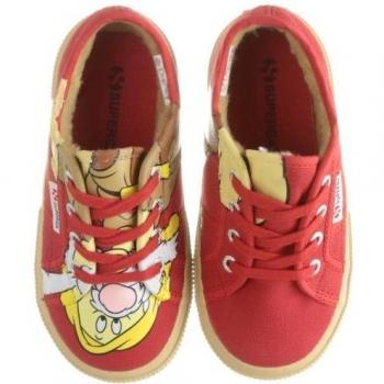 Superga Cartoon 2750-Disney EOLO COBJ S003P00DSN - Zapatos bajos de tela para, Rojo