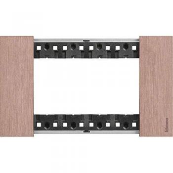 Placa Bticino Living Now 4 Módulos Color Cobre KA4804ZM