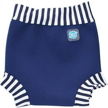 Splash About Happy Nappy - Pañal de natación para niños de 24+ meses, color azul marino / blanco