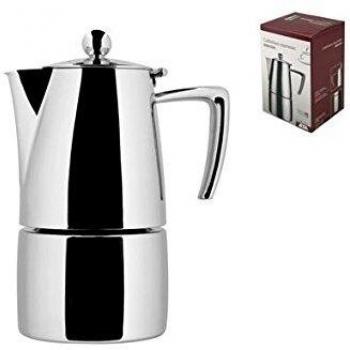 Cafetera Espresso Brillante Slancio 4 Tazas Acero Inoxidable 18/10 para Inducción