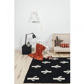 Lorena Canals 1703496031 - alfombra black&white cactus 80x230 cm