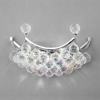 Lámpara de pared Cesto 2 bombillas cromo pulido con cristal