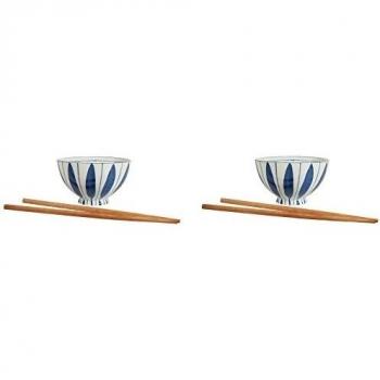 Sema 98997 Japan cuenco y baqueta X2 porcelana azul 23 x 12 x 9 cm