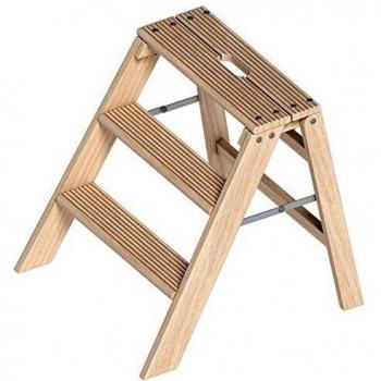 Escalerilla de madera Layher, carga máxima 150 kg, 3 escalones