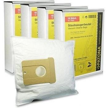 Megapack - 40x Bolsas de aspiradora para Chromex Compact - CleanBag 108 AEG 1, 120 AEG 3, M108 AEG 15 - Dicaff AD 1200e, E 1200 - Euro Plus A1013 - Görlitz A125, A125 Öko, Hoover, A324, AE21 - Hanseatic 401231 - HQ W7-50008/HQ2 - Progress PA10, PA13 - P