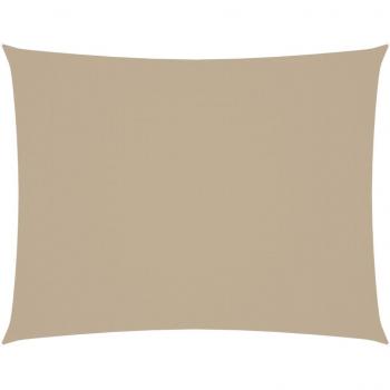Toldo de vela rectangular Oxford beige 6x7 m