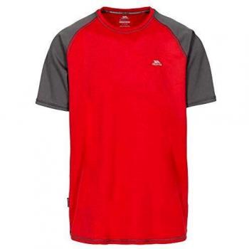 Trespass Firebrat Camiseta de Manga Corta, Hombre, Red, M