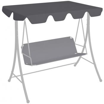 vidaXL Replacement Canopy for Garden Swing Anthracite 188/168x145/110cm