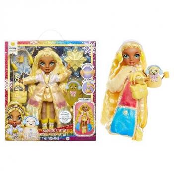 Rainbow High Muñeca Winter Wonderland Sunny Madison - Muñeca de Moda de 28 cm, con Nieve Mágica Oculta Que se Hincha con el Agua, incluye Kit de Muñeco de Nieve, para Niños de