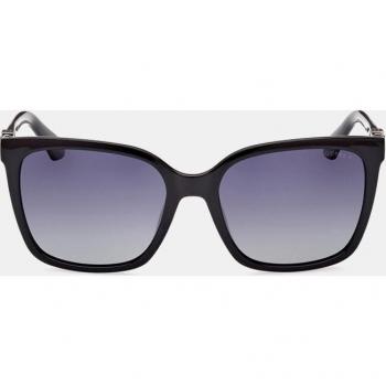 Guess GU7865 01D Women's Square Sunglasses - Shiny Black Smoke Grey Polarized, One Size