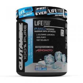 LIFE PRO NUTRITION GLUTAMINE AJINOMOTO 250 G - Suplemento de Glutamina, Retrasa la Fatiga y el Cansancio, Aumenta la Masa Muscular y la Fuerza, Recuper