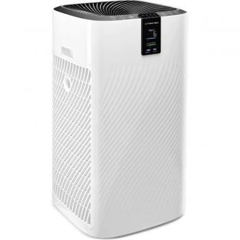 Purificador de Aire Trotec AirgoClean 250 E con filtro HEPA, diseño moderno, capacidad para habitaciones hasta 40 m², cuatro niveles de filtración, bajo nivel de ruido y función de temporizador