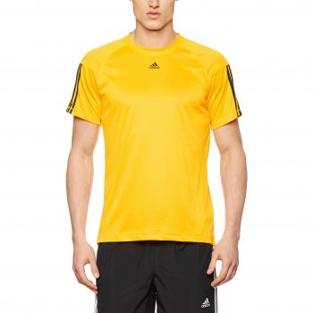 adidas Base 3S TEE - Camiseta para hombre, color dorado, talla S