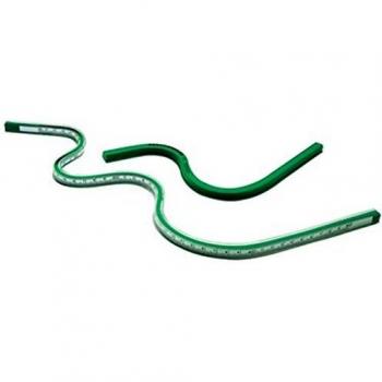Curva Regla flex. M. División 50 cm verde