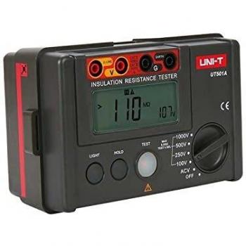 UNI-T UT501B Serie UT500 Probador de Resistencia de Aislamiento, 250V/500V/1000V, 1mA
