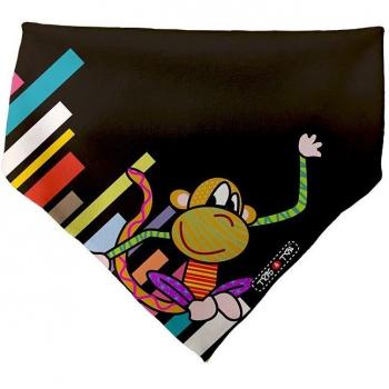 Tris&Ton quitababas de microfibra suave para bebe niño niña con dibujos animados modelo Monkey, baberos bandana para bebe ajustable