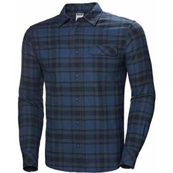 Helly Hansen Classic Check LS Shirt Camiseta De Manga Larga, Hombre, 625 Blue Fog Plaid, L