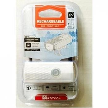 Mugen Power @ raypal-2255 paseo en bicicleta de montaña faros delanteros de 300 lúmenes super bright USB recargable noche luces ciclismo equipo, blanco