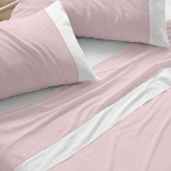 Juego de Sábanas Burrito Blanco Diseño 238 Coral 50% Algodón - 50% Poliéster Ancho 150 cm Tacto Suave No Necesita Plancha