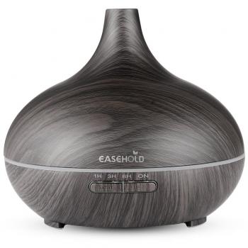 Easehold 300ml Humidificador Aromaterapia Ultrasónico Difusor de Aceites Esenciales Ambientador Super Silencio 7 colores LED Auto-Apaga para bebé, oficina, hogar, salón, baño, Regalo Original