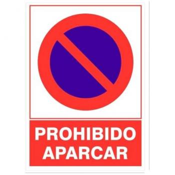 Cartel Prohibido Aparcar 30x21 cm - Resistente y Duradero