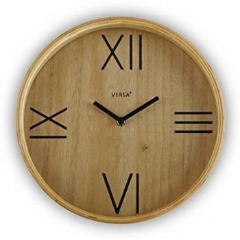 Versa 20930205 Parade Clock, Wood, Brown, 4.5 x 29.5 x 29.5 cm,