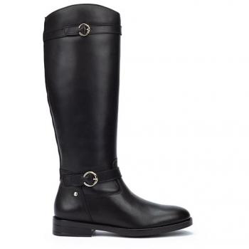 Pikolinos Puertollano W3C-9632 Leather Women's Knee High Boots - Colour: Black